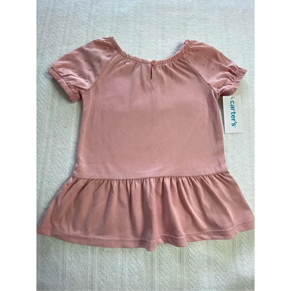 CARTER’S Girl’s 2T Peplum Tee & Floral Leggings Set